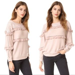 Love Sam French terry and lace top!